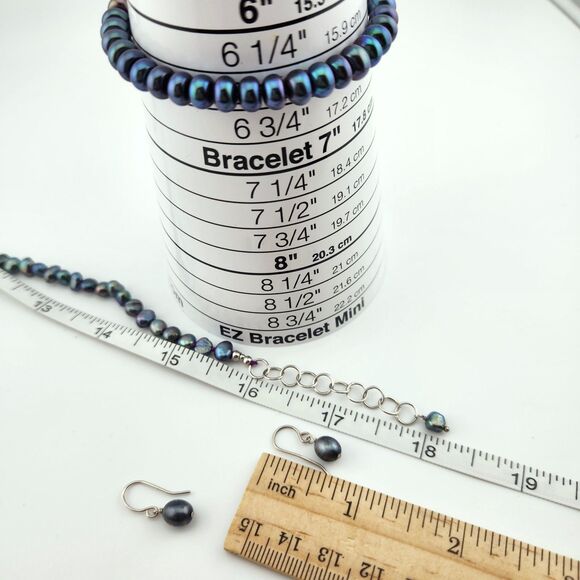 Vintage Parure Genuine Pearl Amethyst Necklace Earring Bracelet Regency Timeless - Picture 6 of 9